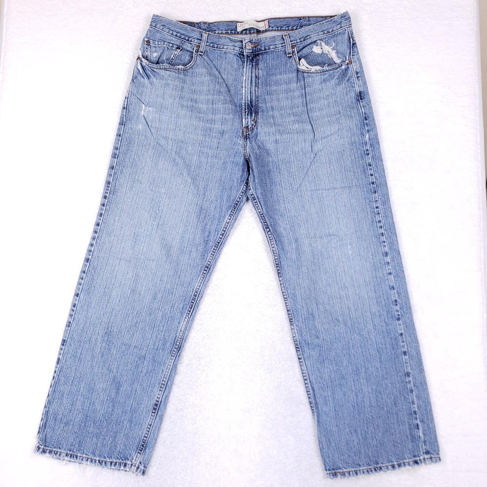 Levi's 569 Loose‎ Straight Jeans Men 40x32 Light Wash Blue Y2K Baggy Skater